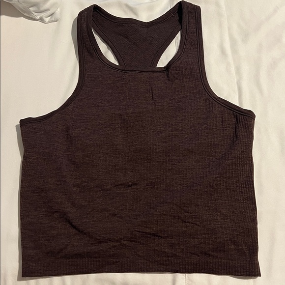 Lululemon Ebb To Street Cropped Racerback Tank In Espresso - Picture 1 of 1